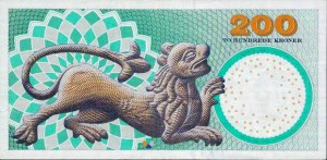 Купюра в 200 датских крон. Обратная сторона