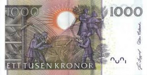 Шведская крона1000р