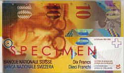 Швейцарская крона10а