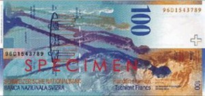 Швейцарская крона100р