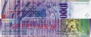 Швейцарская крона1000р