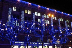 декорирование фасадов на новый год