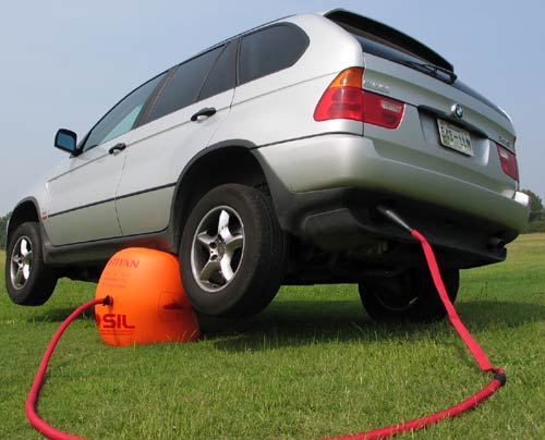 домкрат, который работает от выхлопных газов