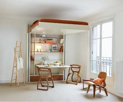 кровать под потолок