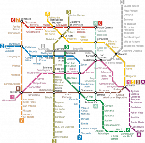 Схема метрополитена Мехико