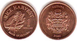 монета гайана 1 доллар