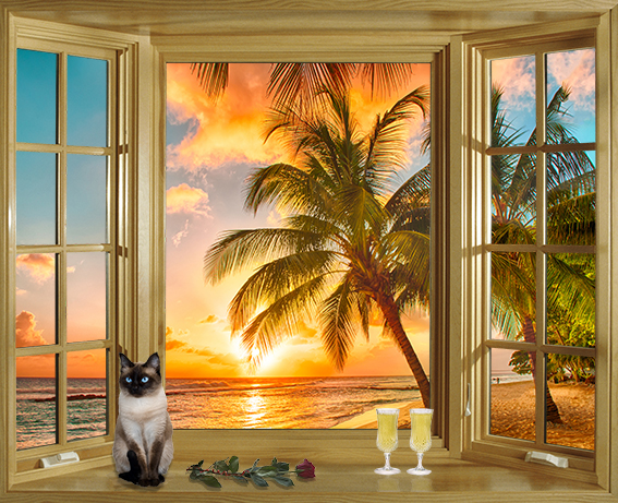 Как сделать картину - светильник в виде 3D окна своими руками?