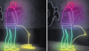 "Здесь запрещено мочиться!"