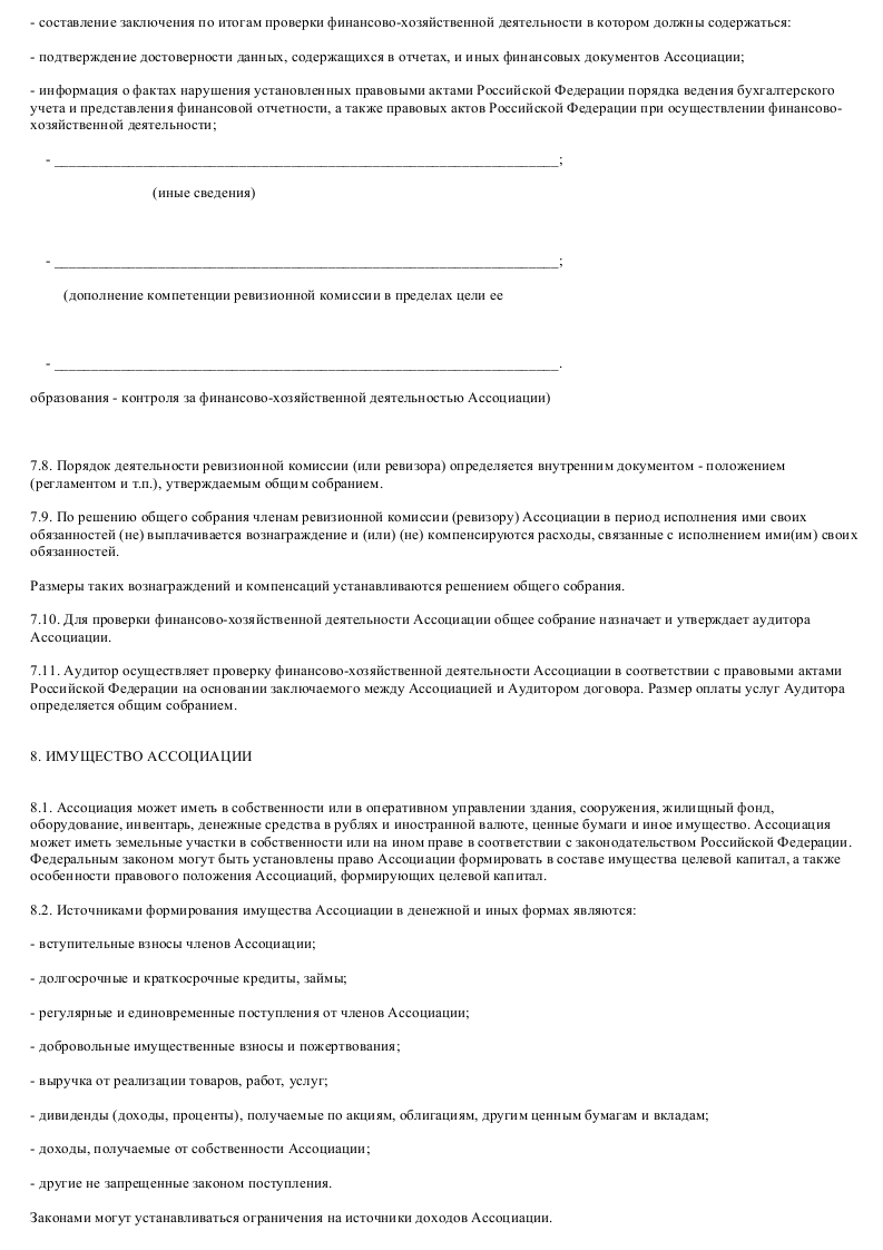 Образец устава ассоциации владельцев таможенных складов_008