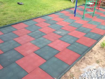 Изготовление плитки из резинового вторсырья