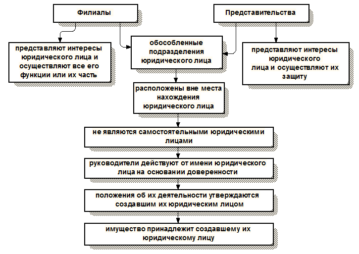 Статус представительств