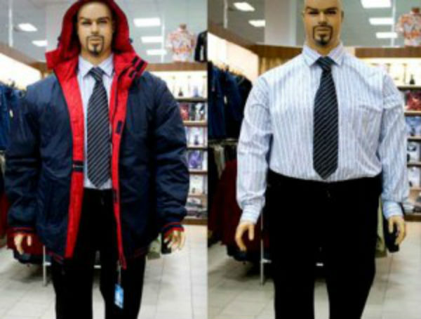 Сложность вызывает поиск подходящих манекенов от 60-го размера и выше Сложность вызывает поиск подходящих манекенов от 60-го размера и выше